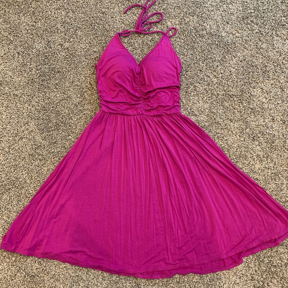 Halter dress with wired bra